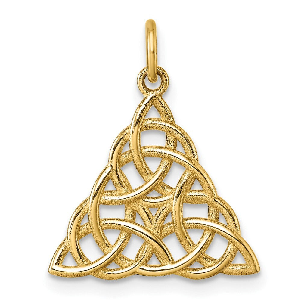 14k Yellow Gold Polished Celtic Knot Pendant for Women