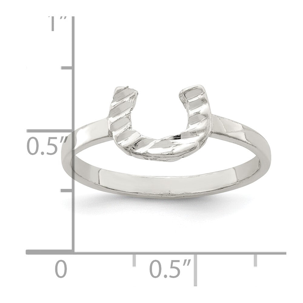 Sterling Silver Horseshoe Ring Size 7