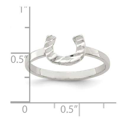 Sterling Silver Horseshoe Ring Size 7