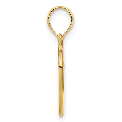 14k Yellow Gold Fancy Open Heart Pendant for Women