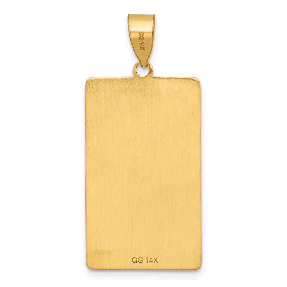 14k Yellow Gold The Hierophant Tarot Card Pendant for Women