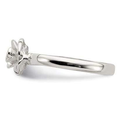 Sterling Silver 8mm Rose Ring Size 8