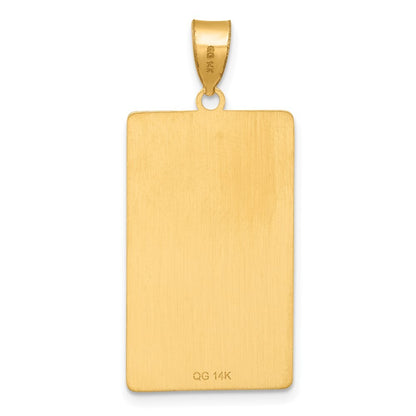 14k Yellow Gold Temperance Tarot Card Pendant for Women