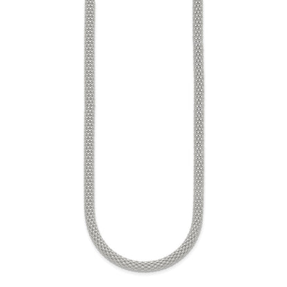 Sterling Silver 4.5mm Corona Chain Necklace