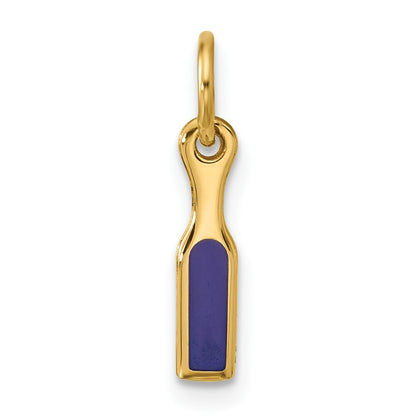 14k Yellow Gold Fancy Hairbrush Charm Pendant for Women