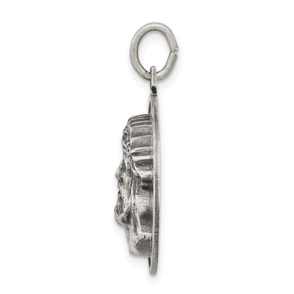 Sterling Silver Antiqued Ecce Homo Medal Pendant Holiday Gift for Women