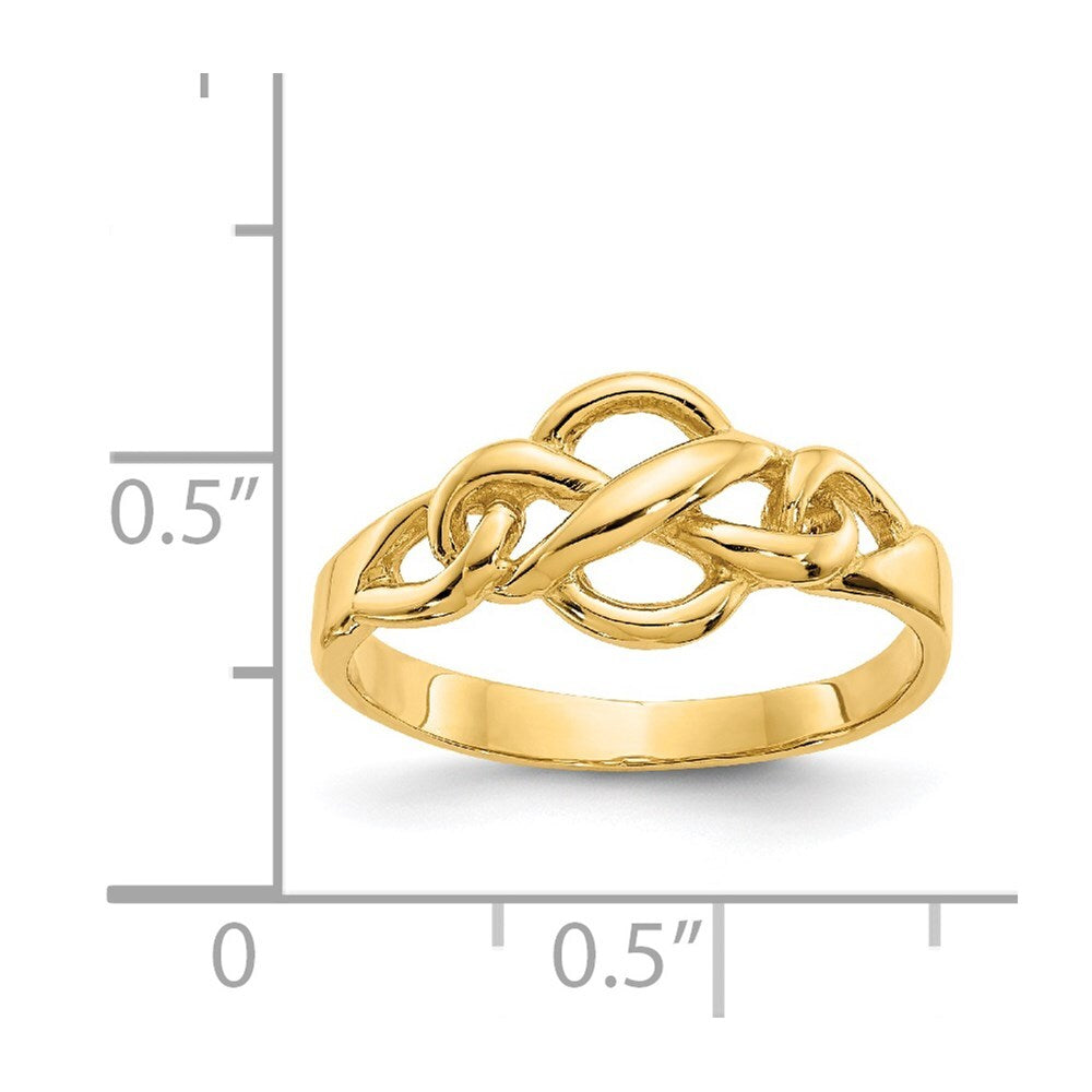 14K Yellow Gold Free Form Knot Ring