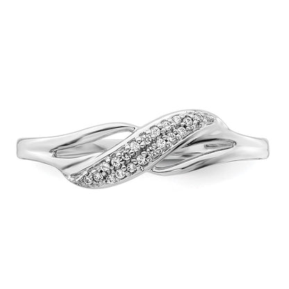 14k White Gold Diamond Fashion Ring Size 7