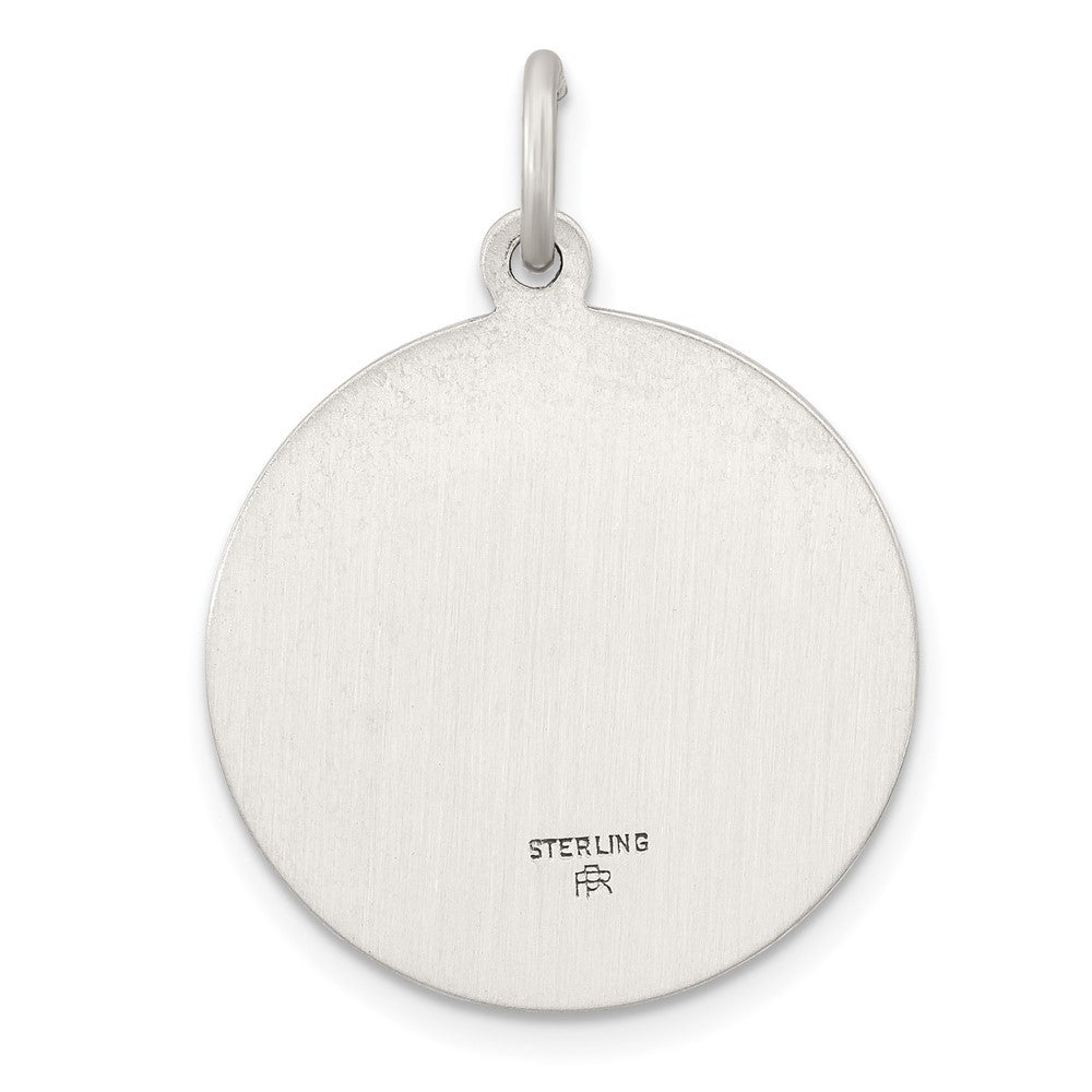Sterling Silver Antiqued Solid Confirmation Pendant
