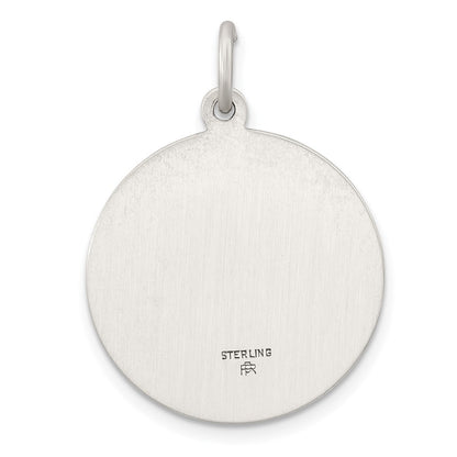 Sterling Silver Antiqued Solid Confirmation Pendant