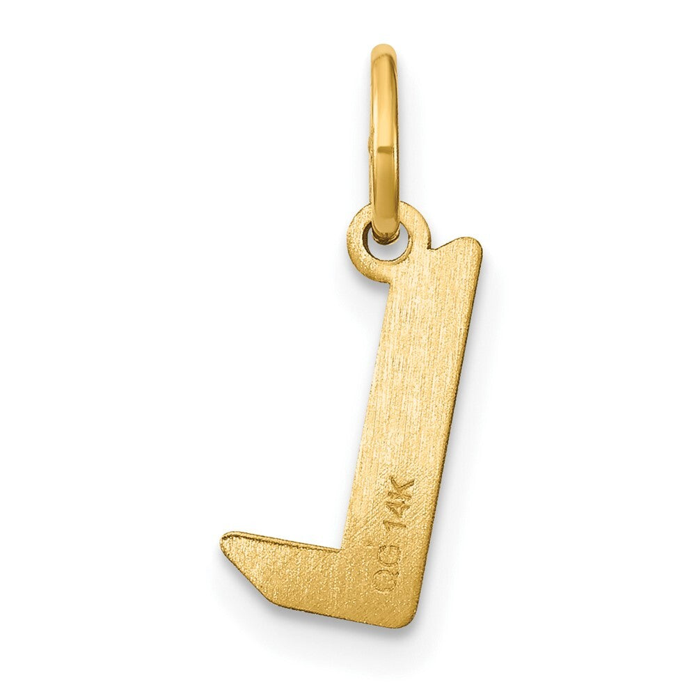 14k Yellow Gold Letter L Initial Pendant for Women