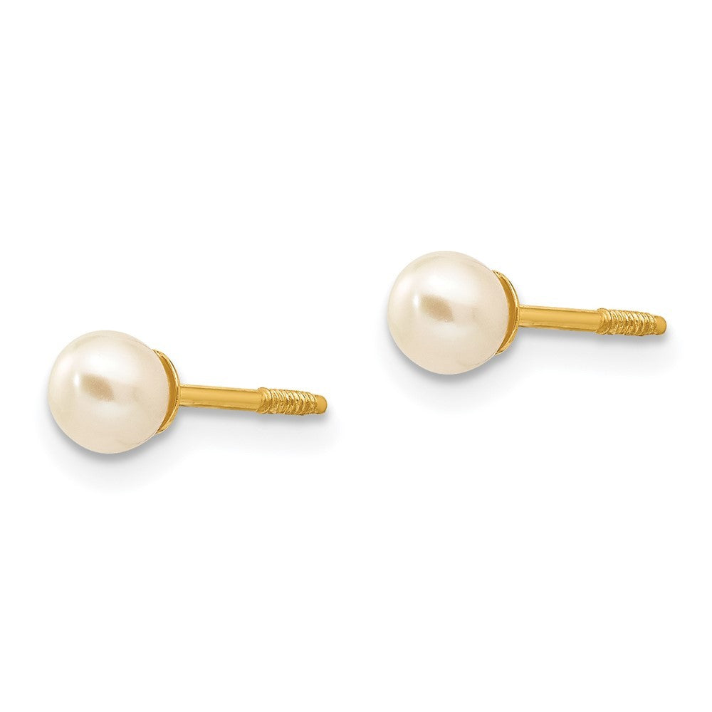 14k Yellow Gold FW Cultured Pearl Earrings
