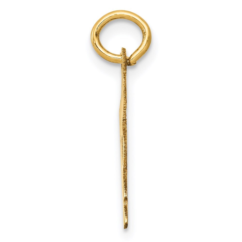 14k Yellow Gold Pistol Charm Pendant for Women