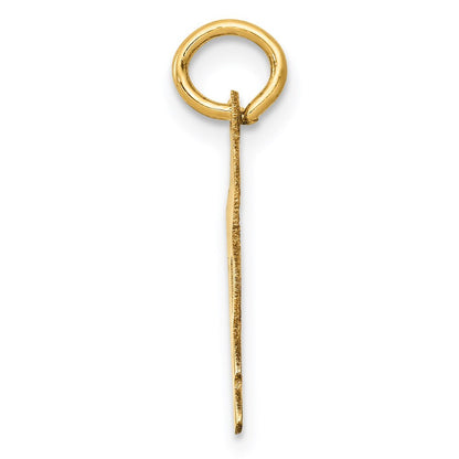 14k Yellow Gold Pistol Charm Pendant for Women