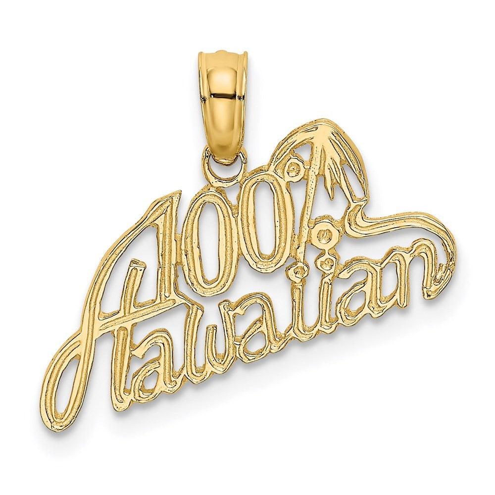 14k Yellow Gold 100% HAWAIIAN Charm