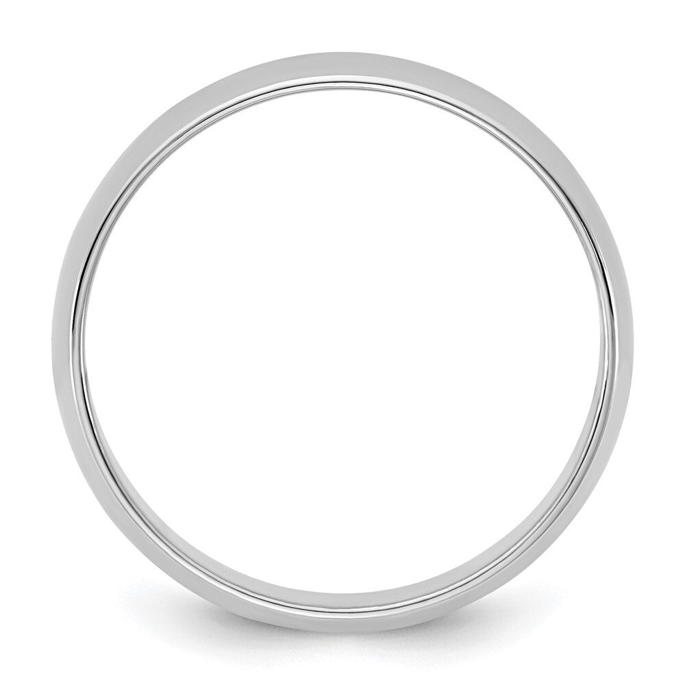 14k White Gold 5.5mm LTW Half Round Band Size 7