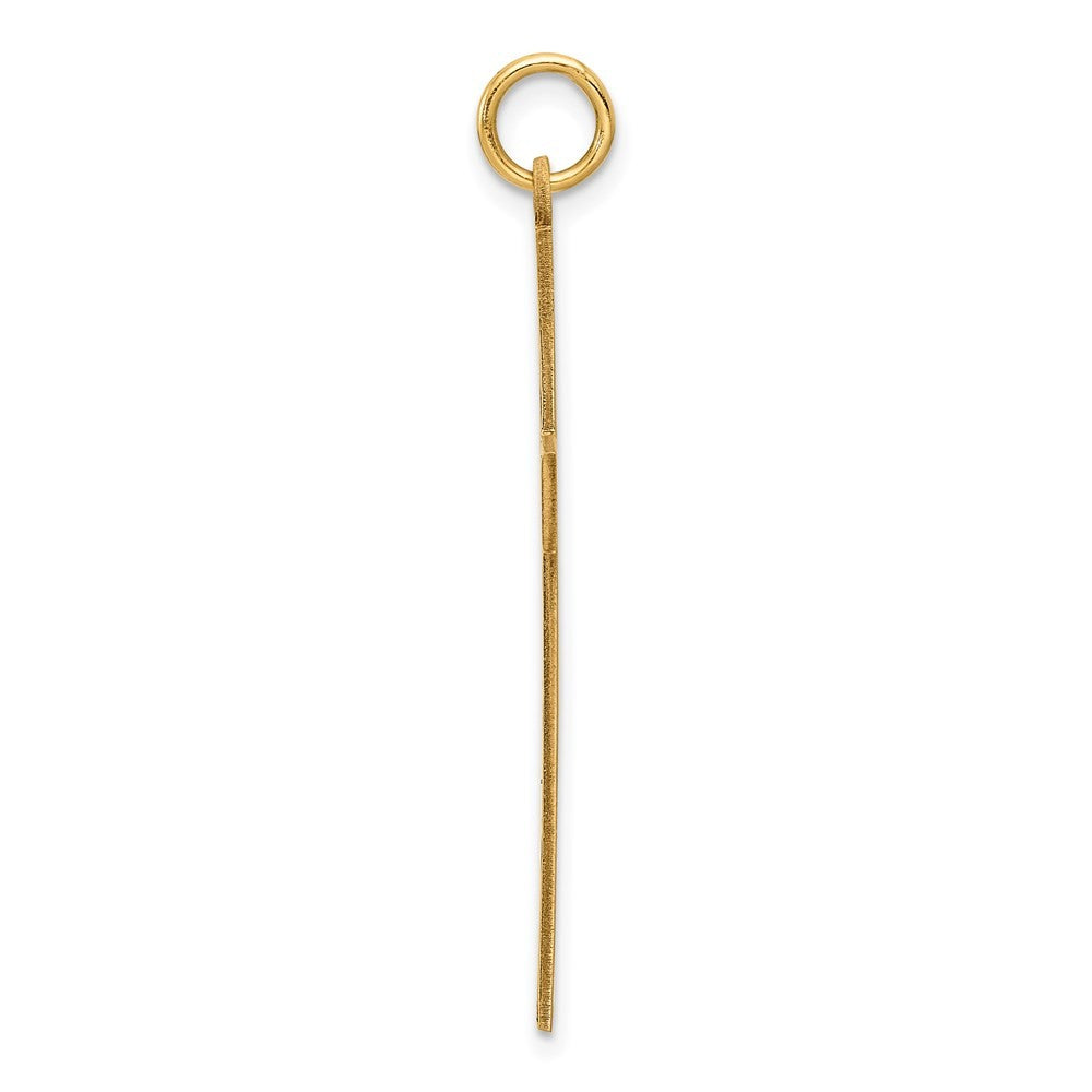 14k Yellow Gold Laser Designed Cross Pendant