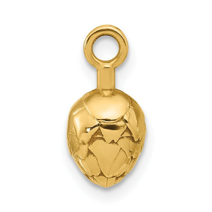 14k Yellow Gold Fancy Artichoke Charm Pendant for Women