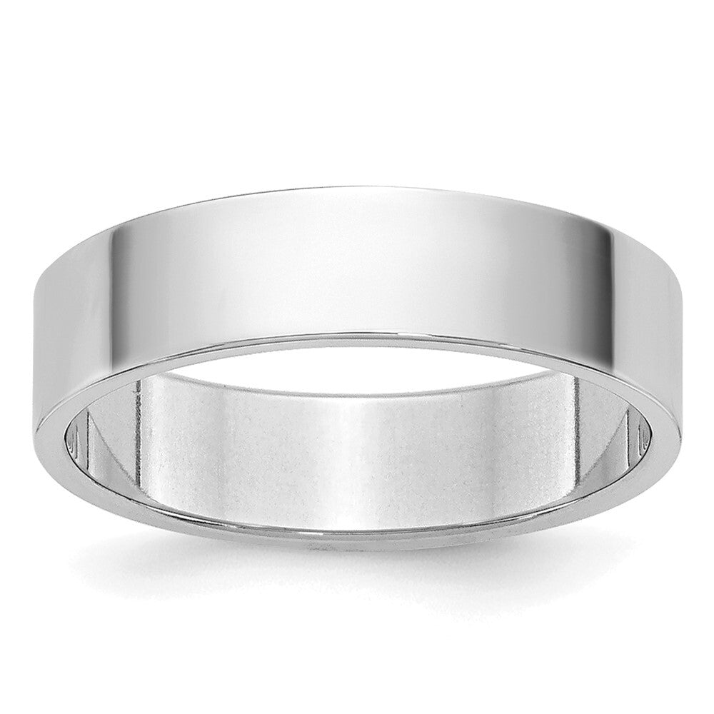 14k White Gold 4.5mm LTW Flat Band Size 8