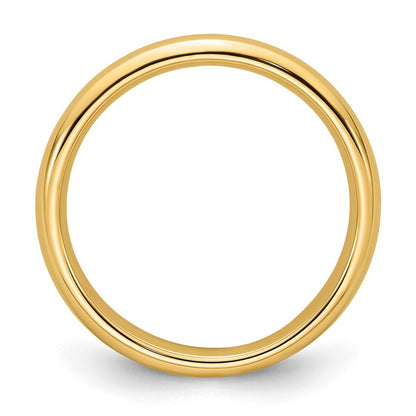 14k Yellow Gold  3mm Standard Weight Comfort Fit Wedding Band Ring Size 5.5