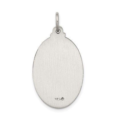 Sterling Silver Antiqued St. Christopher Medal Pendant