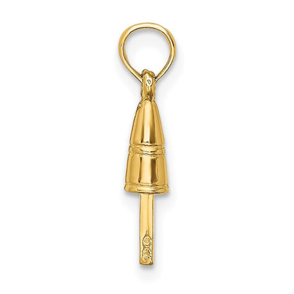14k Yellow Gold 3-D Buoy Charm