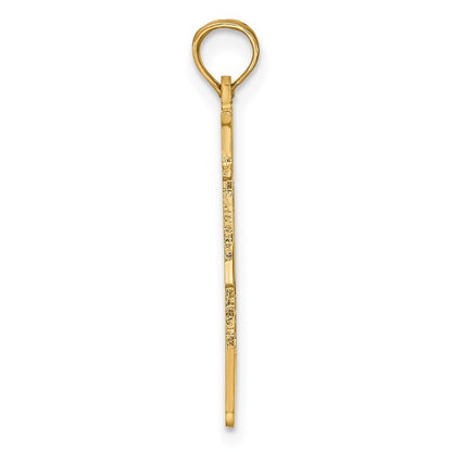 14k Yellow Gold Solid Alabama State Pendant for Women
