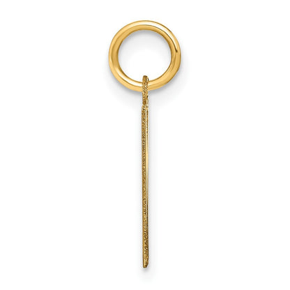 14k Yellow Gold Letter M Initial Pendant for Women