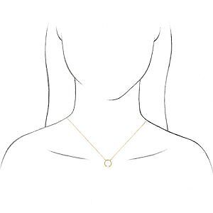 14k Yellow Gold Cultured Seed Pearl Circle 18" Necklace