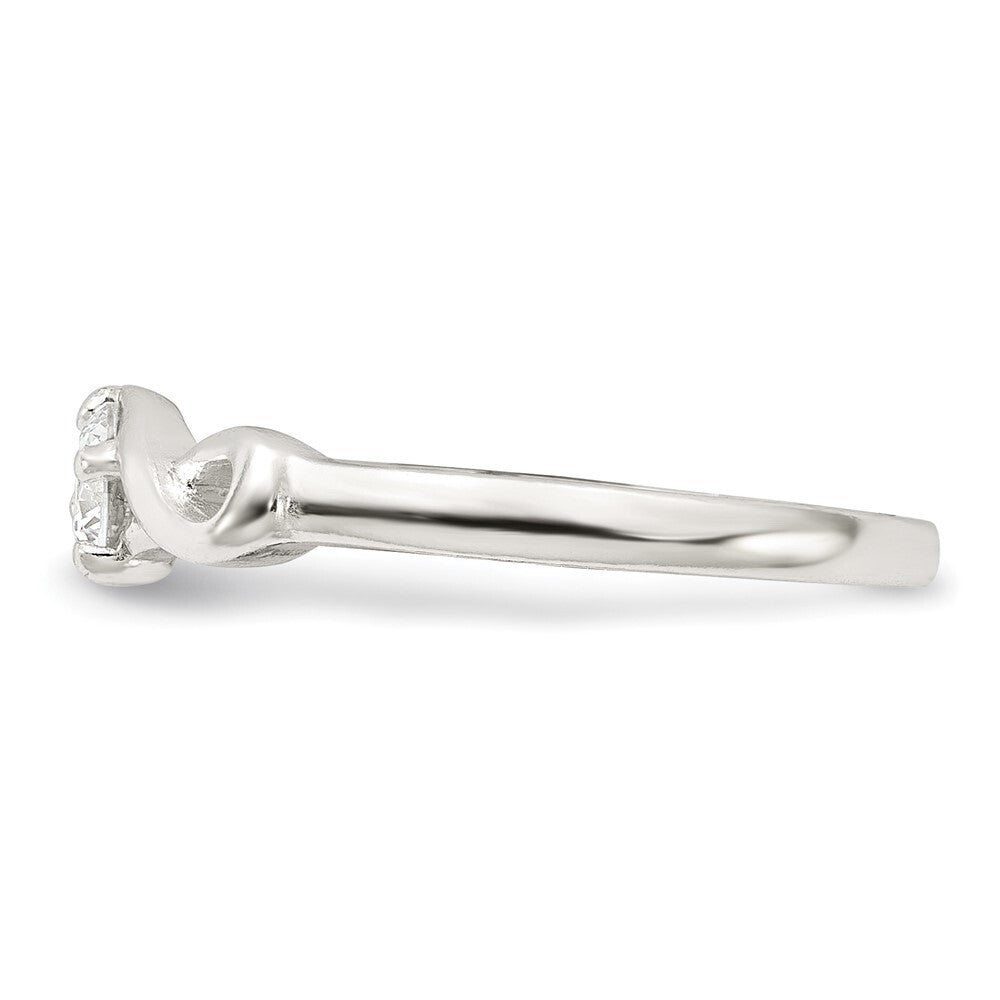 Sterling Silver Cubic Zirconia Ring Size 7