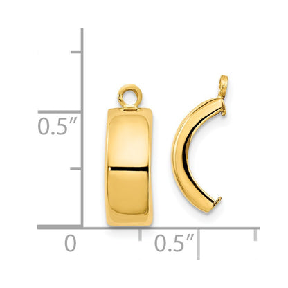 14k Yellow Gold Polished Earring Jackets Gift for Women