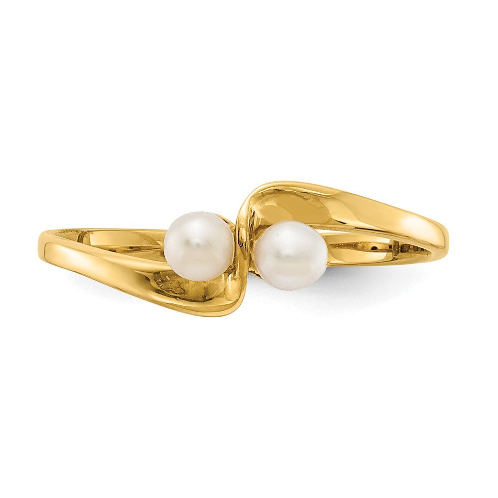 14K Yellow Gold 3mm FW Cultured Pearl ring