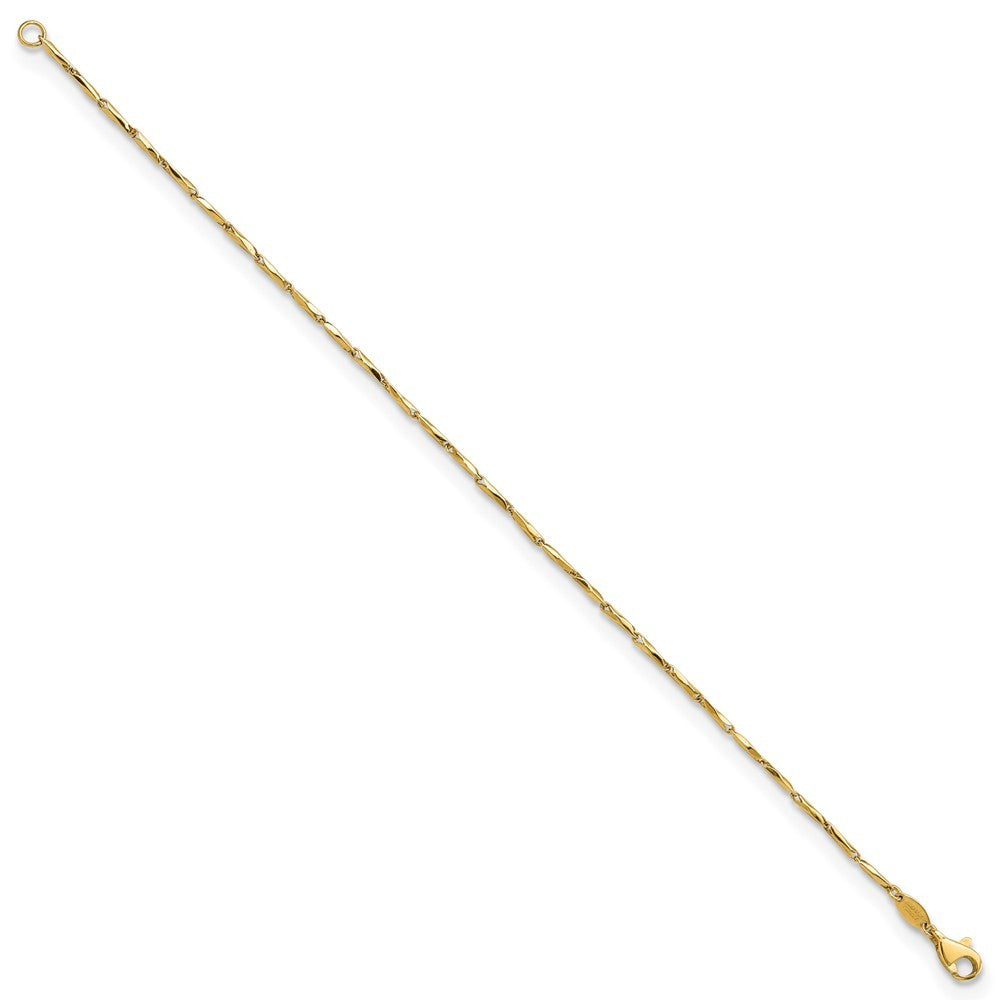 14k Yellow Gold Polished Fancy Twisted Link 7.25 inch Bracelet