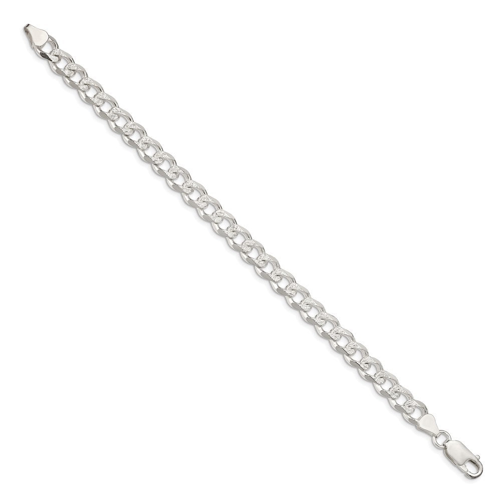 Sterling Silver 7.5mm Curb Chain Bracelet