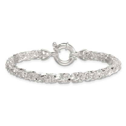 Sterling Silver Polished 5.65mm Fancy Link 7.5 Inch Bracelet