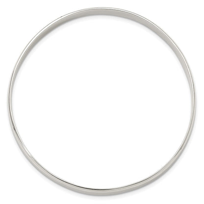 Sterling Silver Polished Solid Slip-on Bangle Bracelet