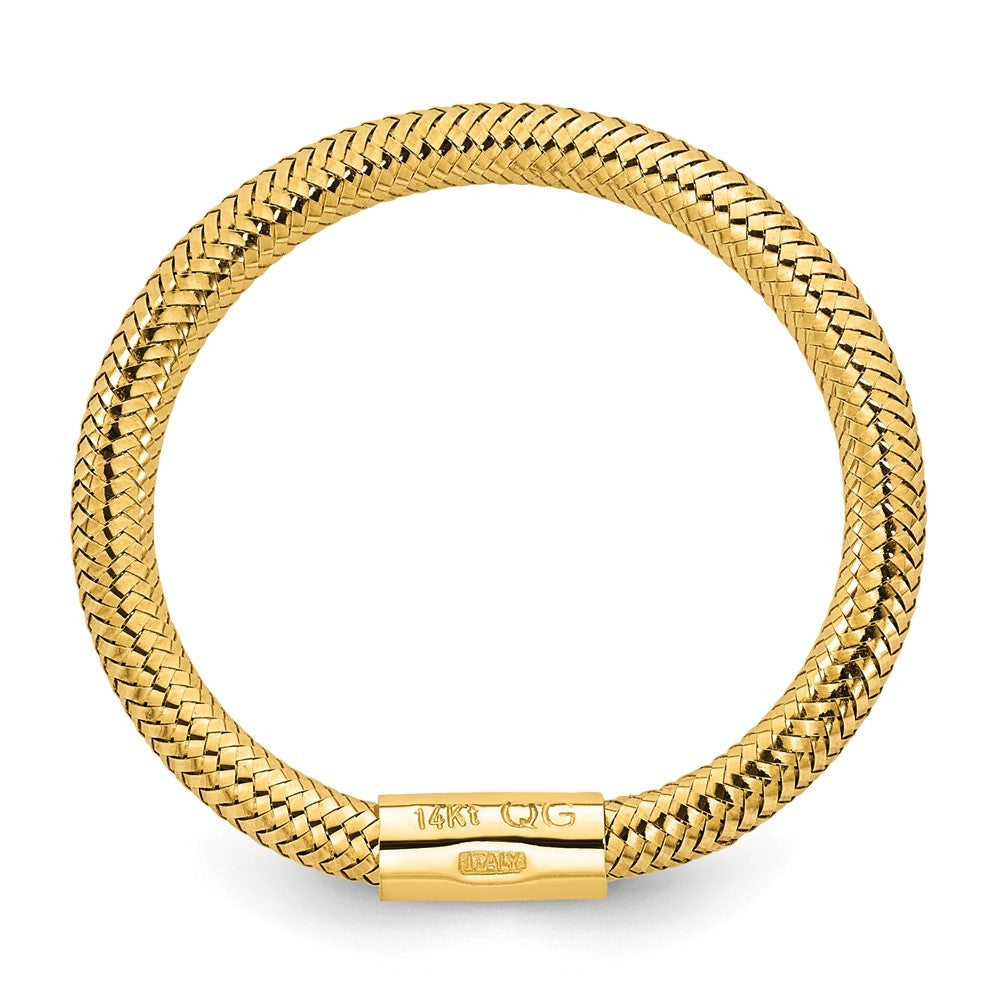 14k Yellow Gold Polished Mesh Stretch Ring