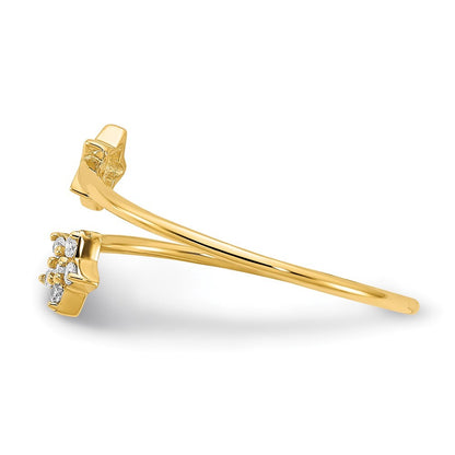 14K Yellow Gold Yellow Gold CZ Star Ring