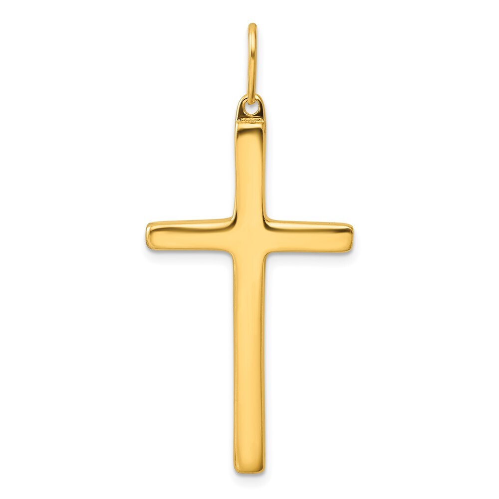 Sterling Silver Gold-tone Polished Cross Pendant Holiday Gift for Women