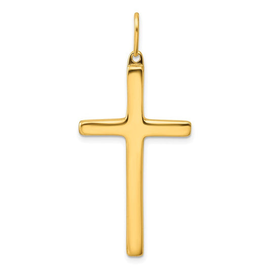 Sterling Silver Gold-tone Polished Cross Pendant Holiday Gift for Women