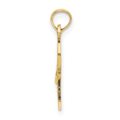 14k Yellow Gold Solid New York State Pendant for Women