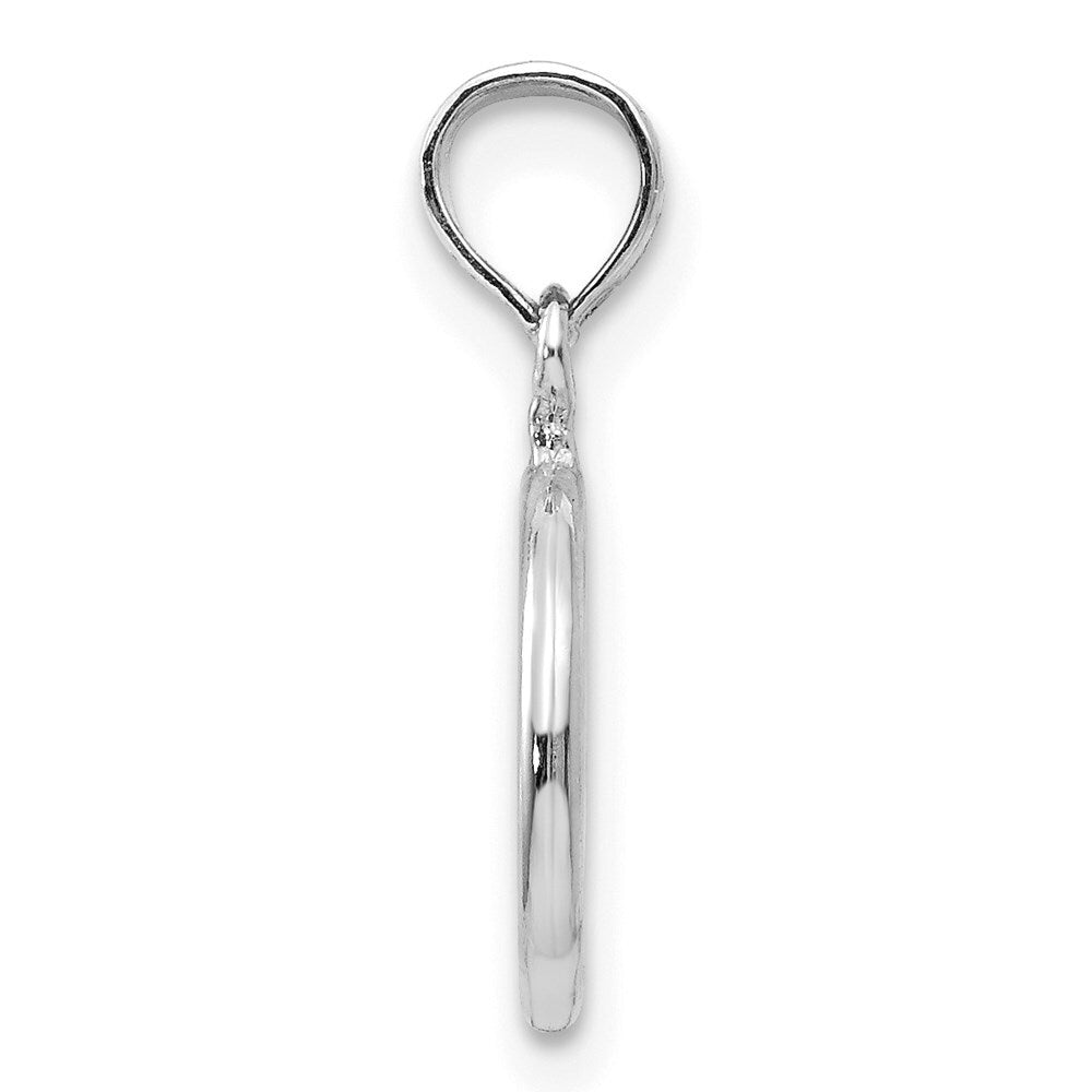 14k White Gold Polished Peace Symbol Pendant for Women
