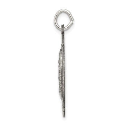 Sterling Silver Antiqued Miraculous Medal Pendant Holiday Gift for Women