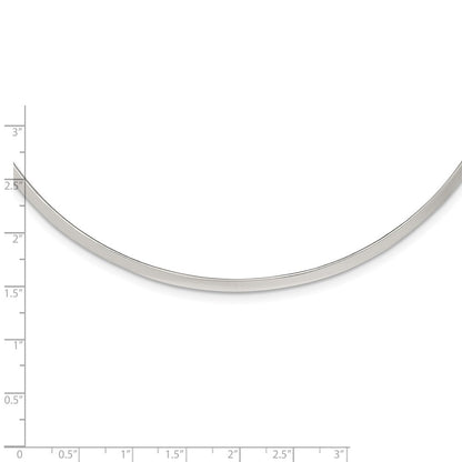Sterling Silver Polished 3mm Neck Collar