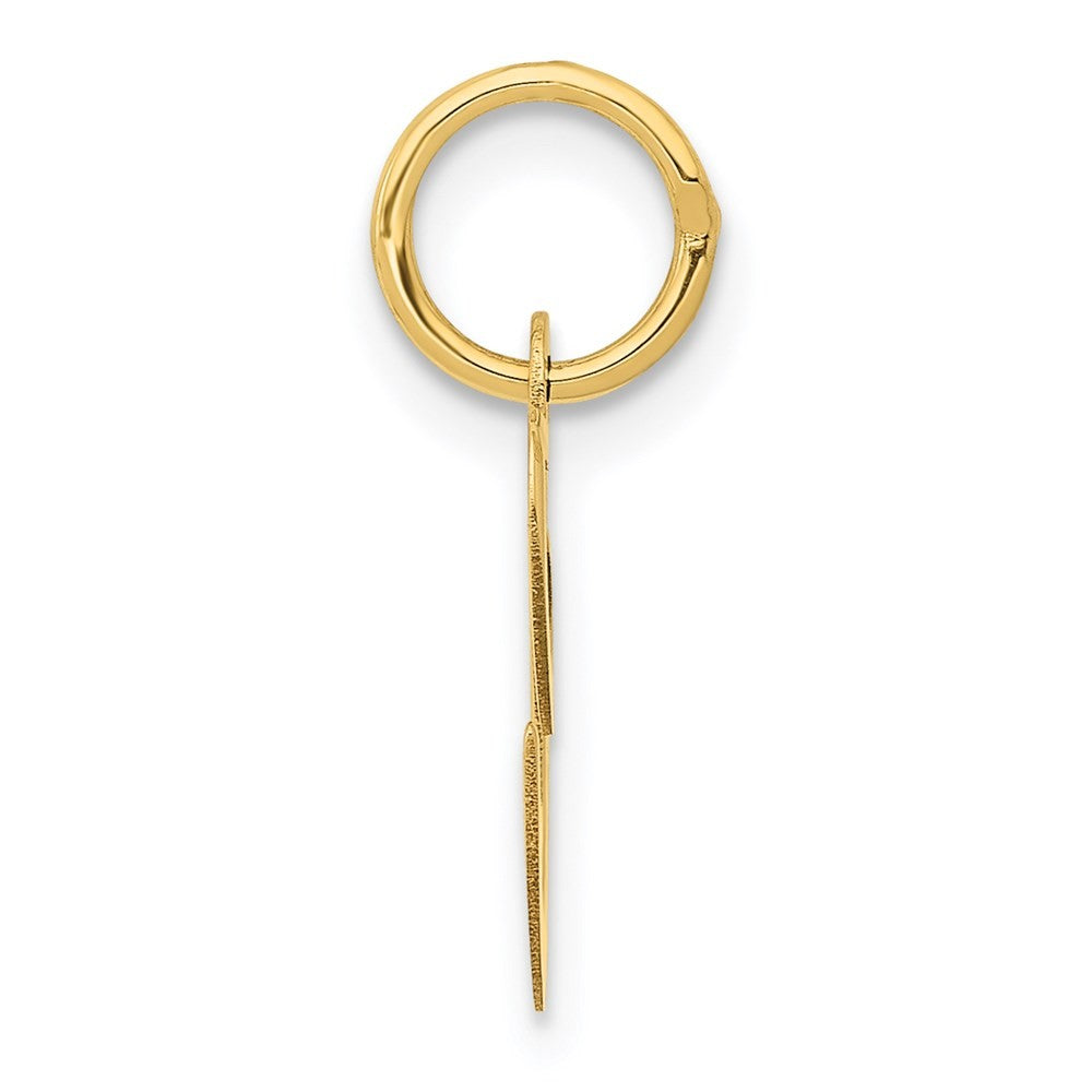 14k Yellow Gold Small Fancy Script Letter C Initial Charm