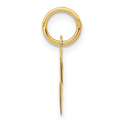 14k Yellow Gold Small Fancy Script Letter C Initial Charm