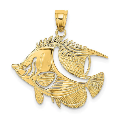 14k Yellow Gold Fish Charm
