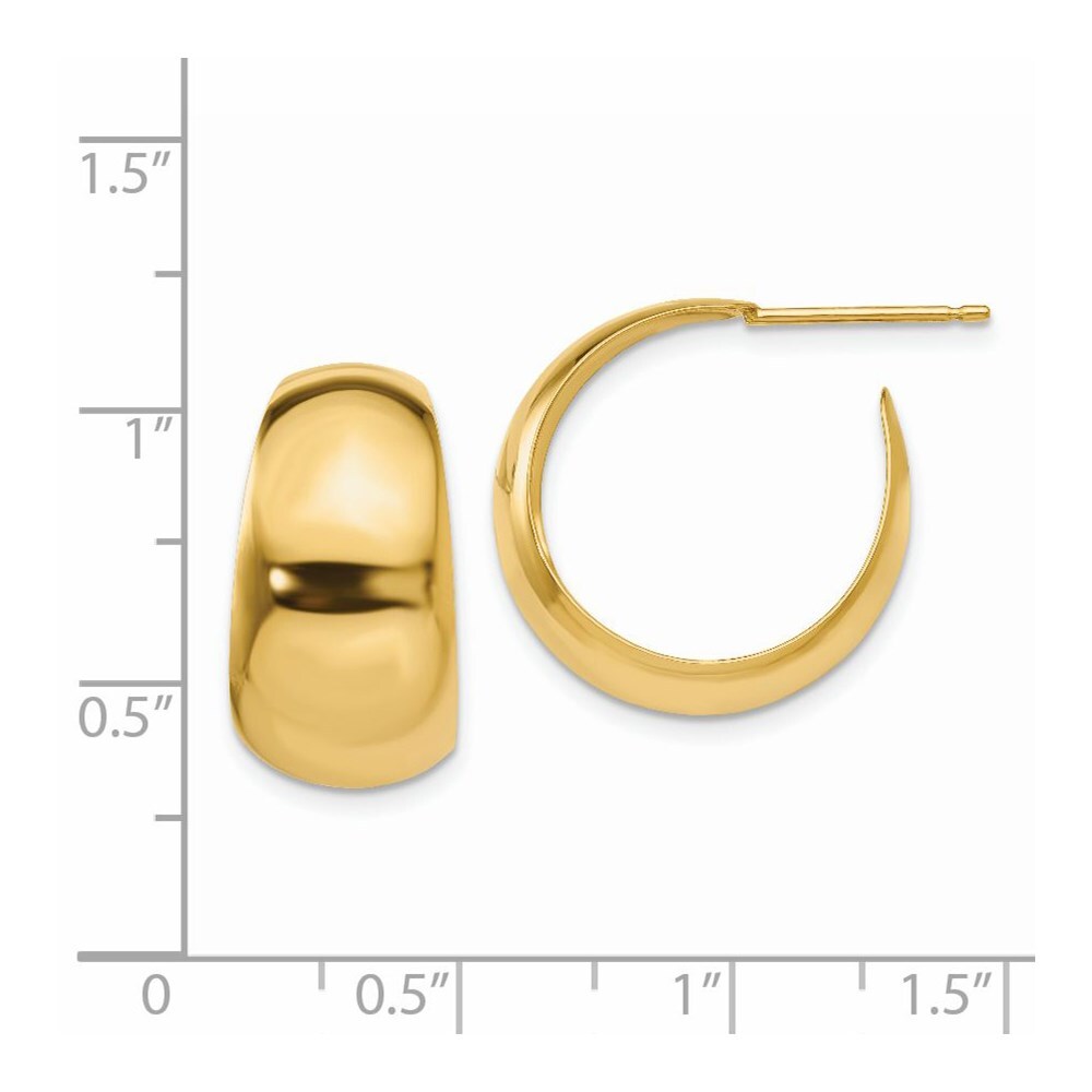 14k Yellow Gold Small Hoop Earrings