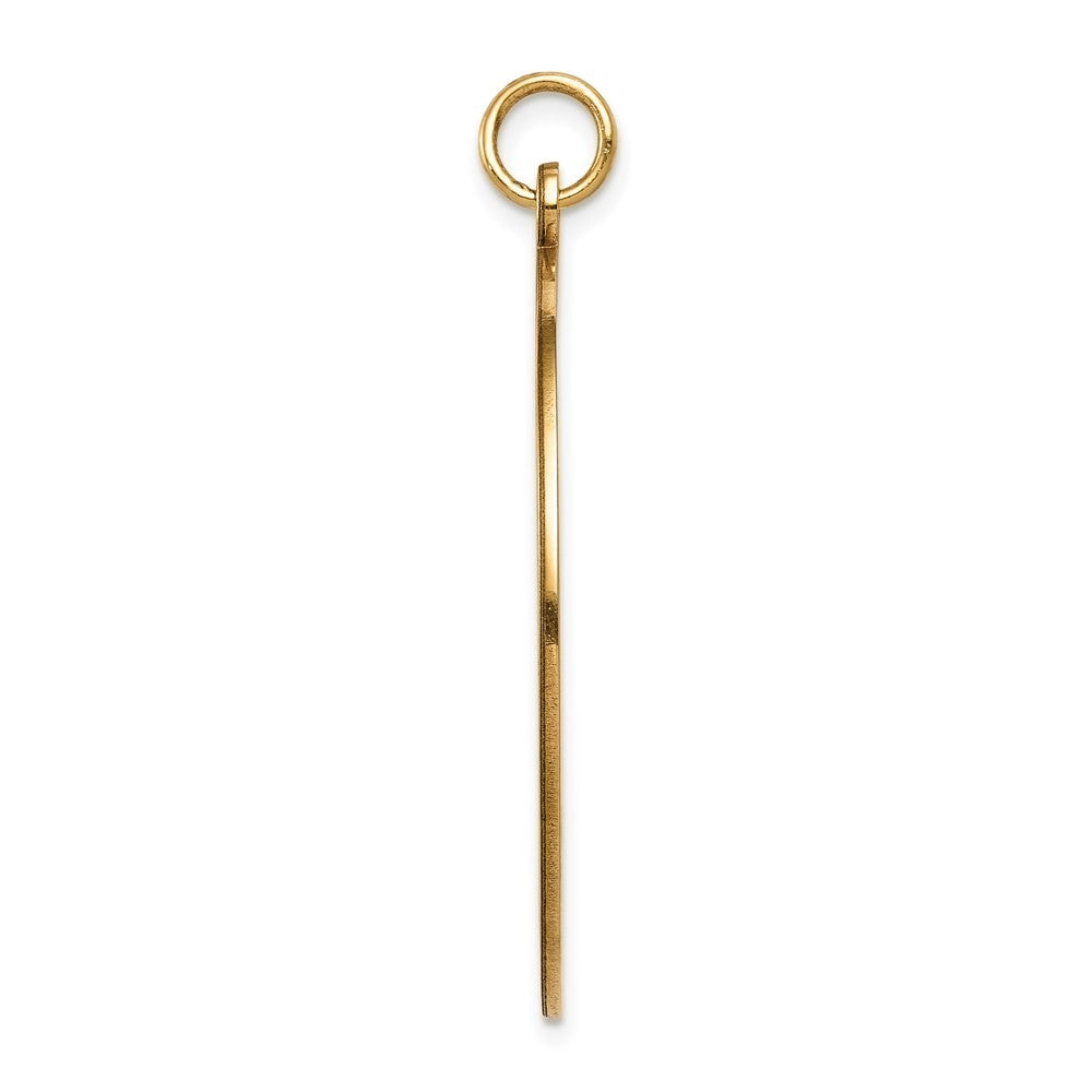 14k Yellow Gold 32mm Round Non-enameled Medical Jewelry Pendant