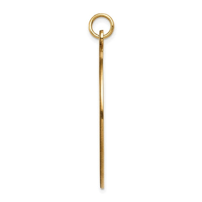 14k Yellow Gold 32mm Round Non-enameled Medical Jewelry Pendant